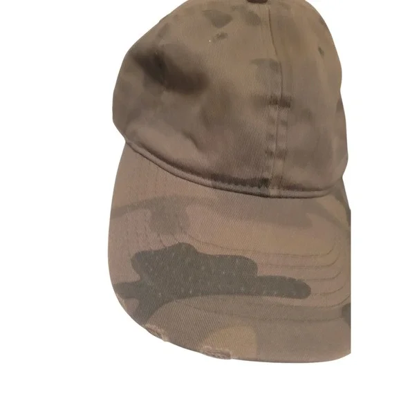 Express Camo Baseball Hat Womens One Size Distressed Camouflage Adjustable Cap - Picture 3 of 4